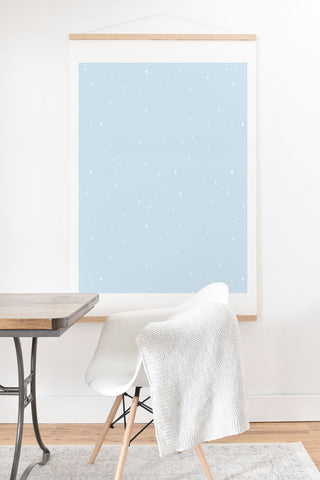The Optimist Sky Full Of Stars in Light Blue Art Print And Hanger