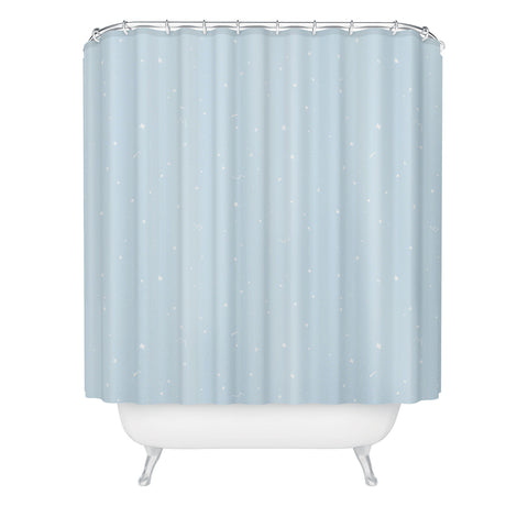 The Optimist Sky Full Of Stars in Light Blue Shower Curtain