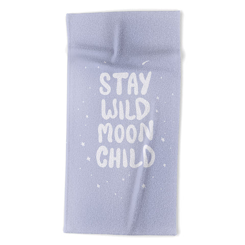 The Optimist Stay Wild Moon Child Quote Beach Towel