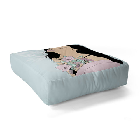 The Optimist Take A Deep Breath Floor Pillow Square