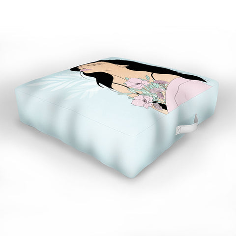 The Optimist Take A Deep Breath Outdoor Floor Cushion