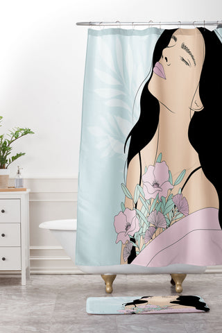 The Optimist Take A Deep Breath Shower Curtain And Mat