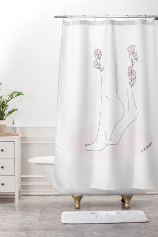 The Optimist Taking Baby Steps Shower Curtain And Mat