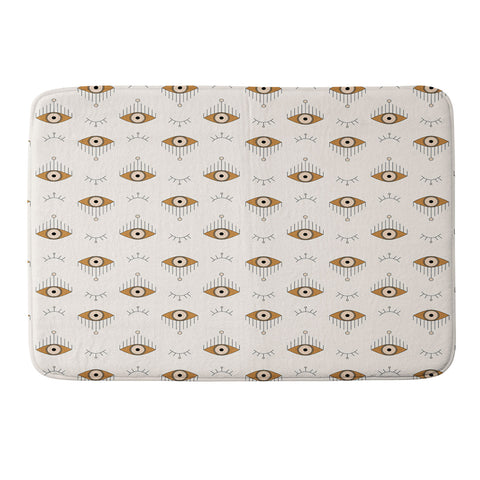 The Optimist Tfu Tfu Tfu Evil Eye Pattern Memory Foam Bath Mat