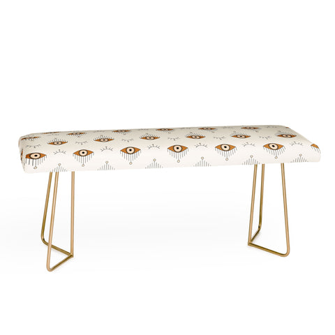 The Optimist Tfu Tfu Tfu Evil Eye Pattern Bench