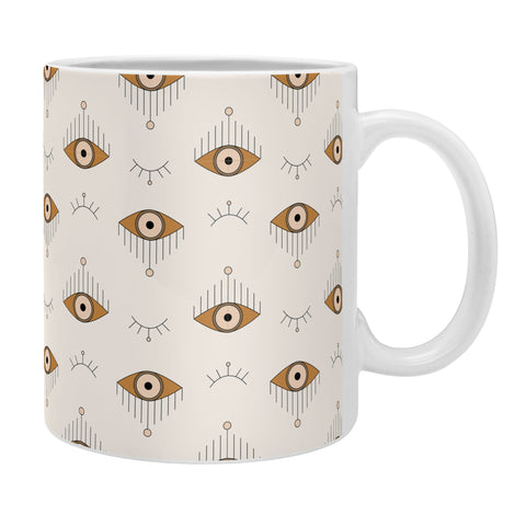 The Optimist Tfu Tfu Tfu Evil Eye Pattern Coffee Mug