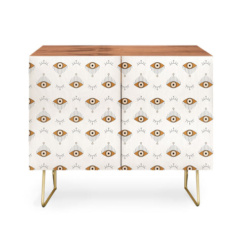 The Optimist Tfu Tfu Tfu Evil Eye Pattern Credenza