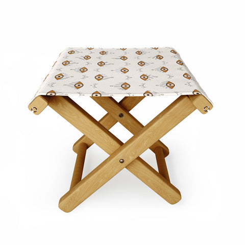 The Optimist Tfu Tfu Tfu Evil Eye Pattern Folding Stool
