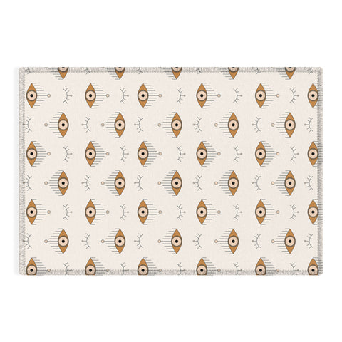 The Optimist Tfu Tfu Tfu Evil Eye Pattern Outdoor Rug