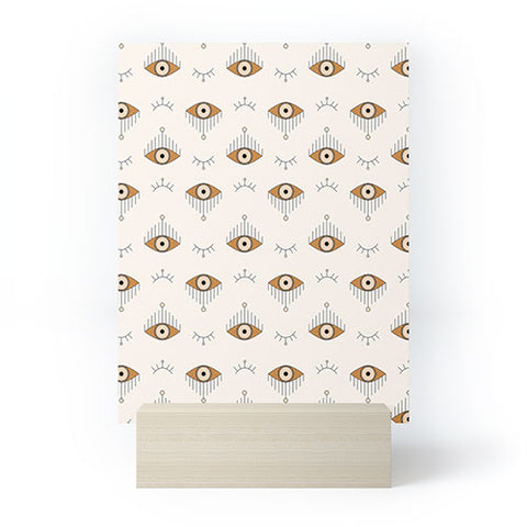 The Optimist Tfu Tfu Tfu Evil Eye Pattern Mini Art Print