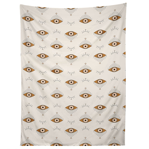 The Optimist Tfu Tfu Tfu Evil Eye Pattern Tapestry