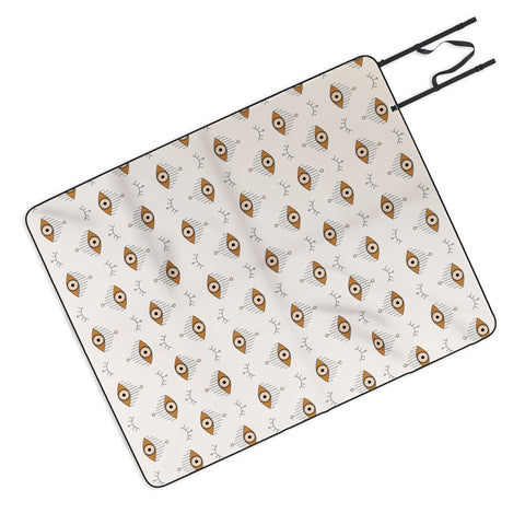 The Optimist Tfu Tfu Tfu Evil Eye Pattern Picnic Blanket
