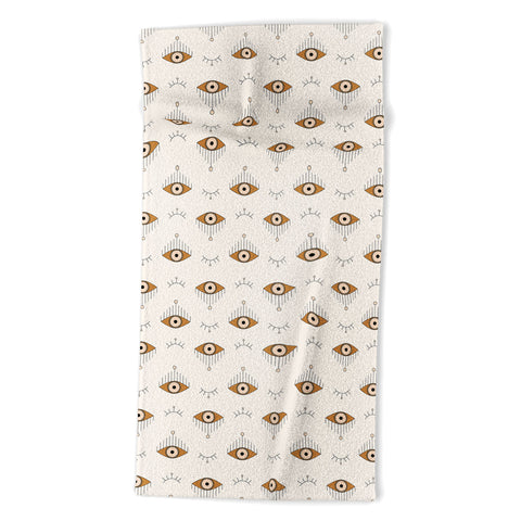 The Optimist Tfu Tfu Tfu Evil Eye Pattern Beach Towel