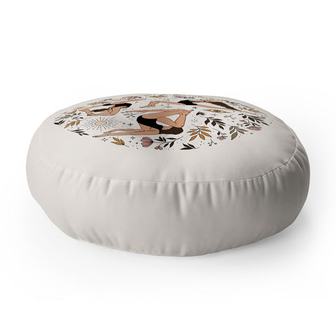 The Optimist The Dance Of The Spirit Floor Pillow Round