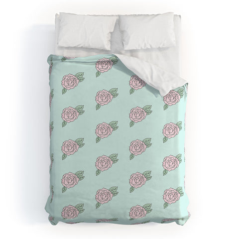 The Optimist The Rose Garden Duvet Cover