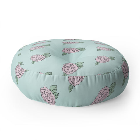 The Optimist The Rose Garden Floor Pillow Round