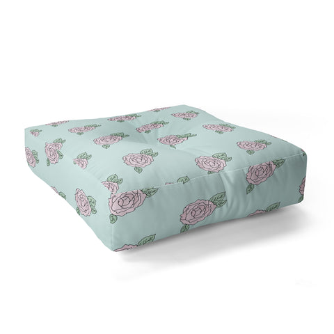 The Optimist The Rose Garden Floor Pillow Square