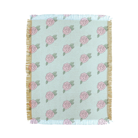 The Optimist The Rose Garden Throw Blanket