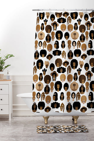The Pairabirds All My Sisters Shower Curtain And Mat