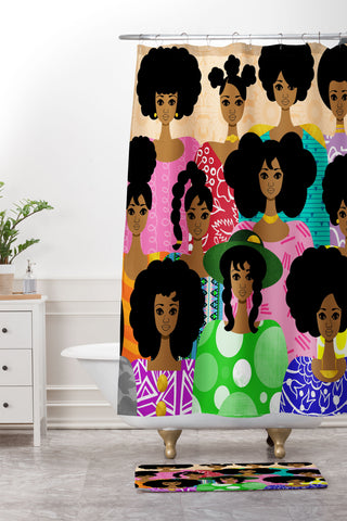 The Pairabirds Bakers Dozen Shower Curtain And Mat