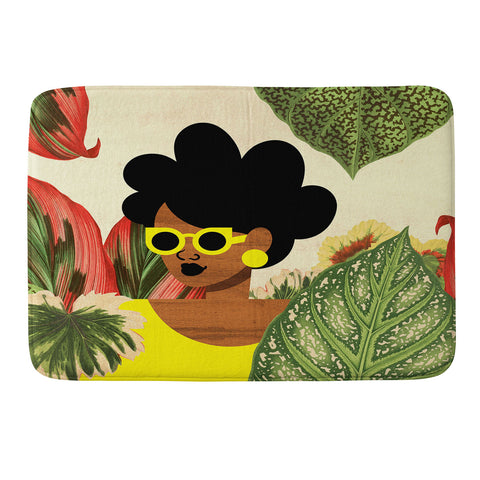 The Pairabirds Bayou Girl II Memory Foam Bath Mat