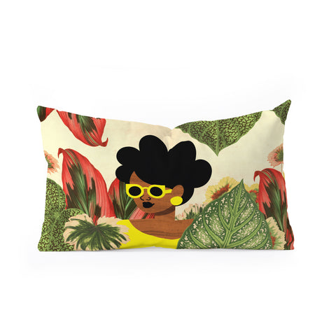 The Pairabirds Bayou Girl II Oblong Throw Pillow