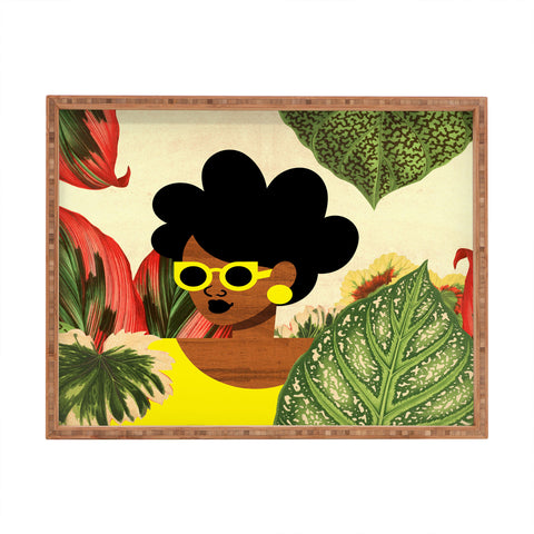 The Pairabirds Bayou Girl II Rectangular Tray