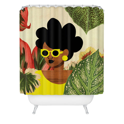 The Pairabirds Bayou Girl II Shower Curtain