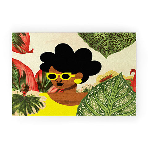 The Pairabirds Bayou Girl II Welcome Mat