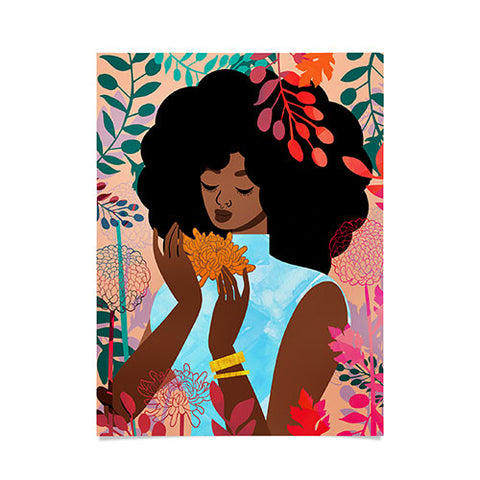 The Pairabirds Chrysanthemums in November Poster