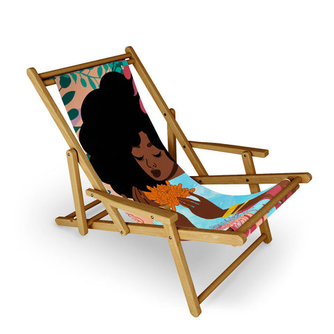 The Pairabirds Chrysanthemums in November Sling Chair