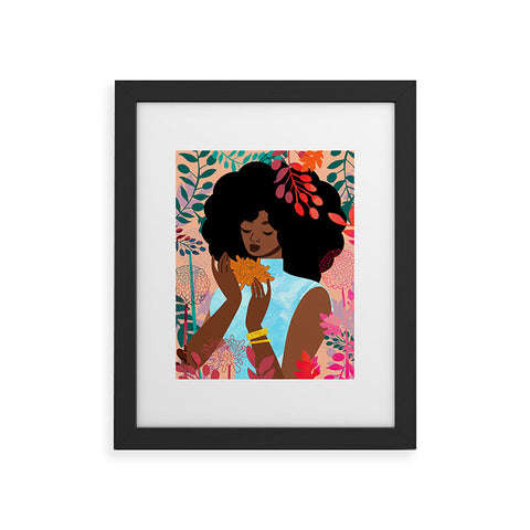 The Pairabirds Chrysanthemums in November Framed Art Print