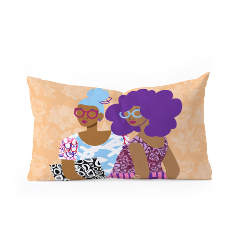 The Pairabirds The Terrific Two Oblong Throw Pillow