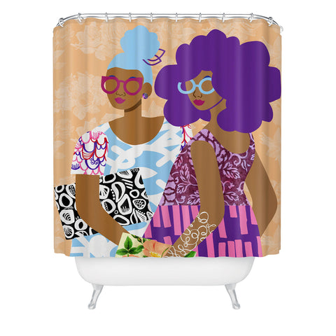 The Pairabirds The Terrific Two Shower Curtain