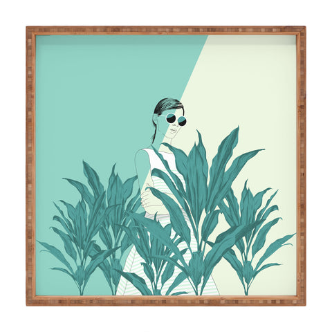 The Red Wolf The Blue Nature Square Tray