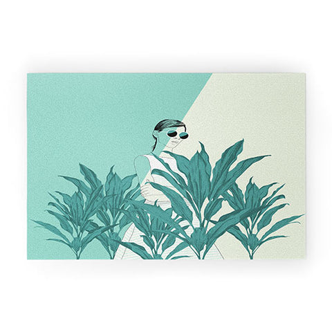 The Red Wolf The Blue Nature Welcome Mat