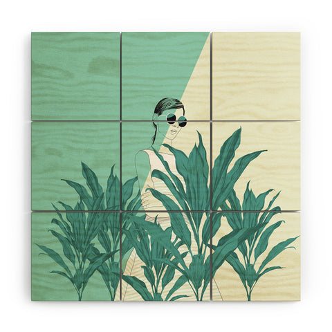 The Red Wolf The Blue Nature Wood Wall Mural