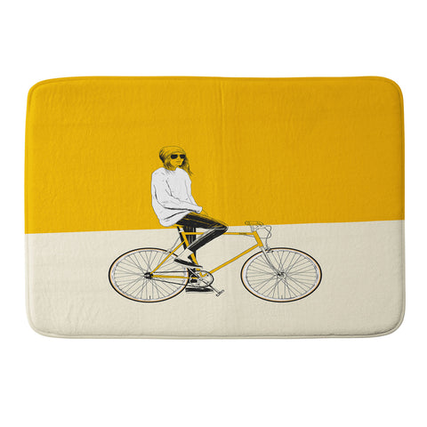 The Red Wolf The Yellow Bike Memory Foam Bath Mat