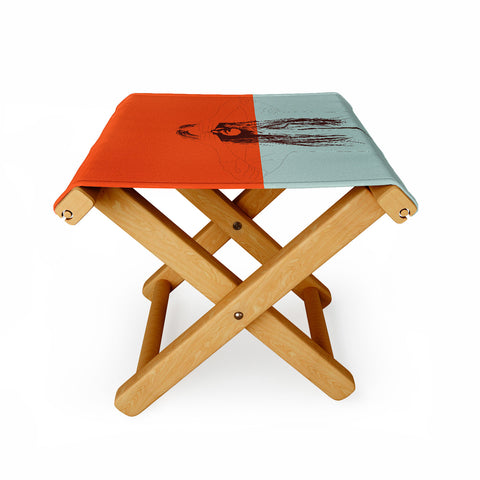 The Red Wolf Woman Color 2 Folding Stool