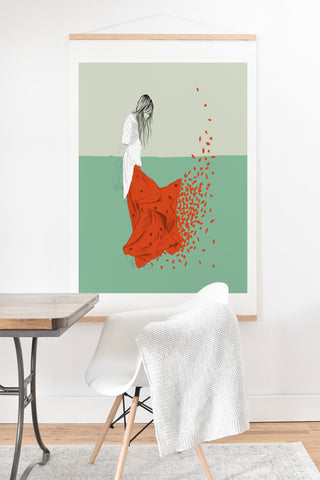 The Red Wolf Woman Color 9 Art Print And Hanger