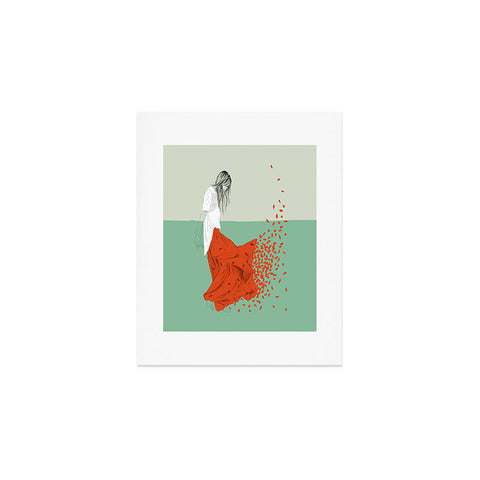 The Red Wolf Woman Color 9 Art Print