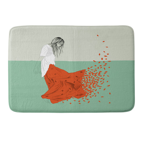 The Red Wolf Woman Color 9 Memory Foam Bath Mat
