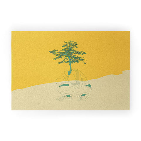 The Red Wolf Woman Nature 2 Welcome Mat