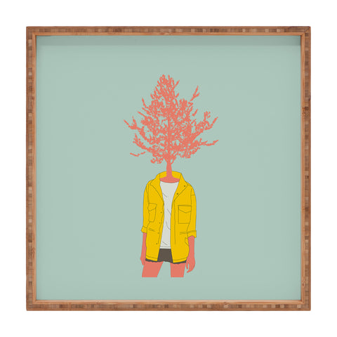 The Red Wolf Woman Nature 4 Square Tray