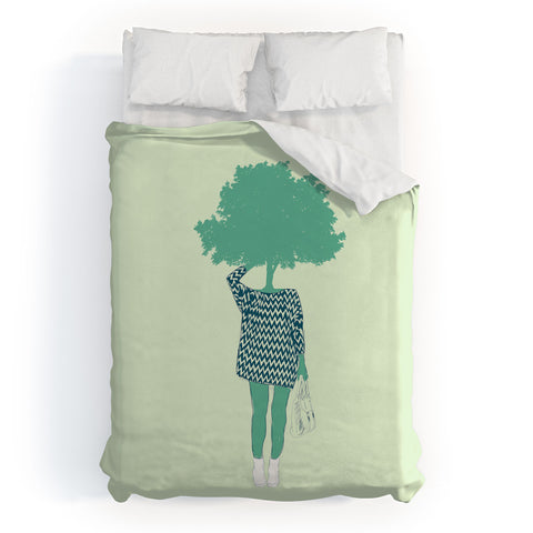 The Red Wolf Woman Nature 6 Duvet Cover