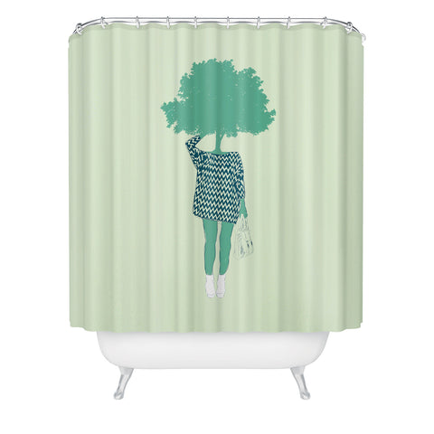 The Red Wolf Woman Nature 6 Shower Curtain