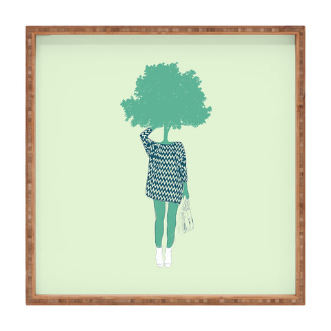 The Red Wolf Woman Nature 6 Square Tray