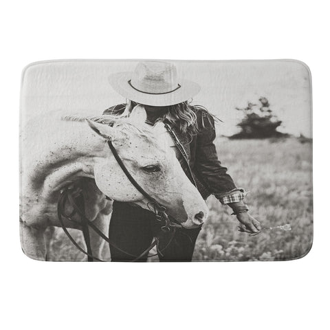 The Whiskey Ginger A Cowgirl Her Horse Memory Foam Bath Mat