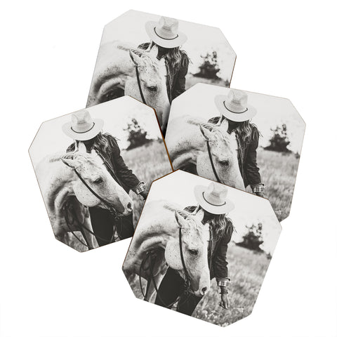 The Whiskey Ginger A Cowgirl Her Horse Coaster Set