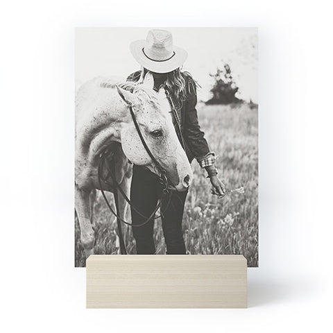 The Whiskey Ginger A Cowgirl Her Horse Mini Art Print